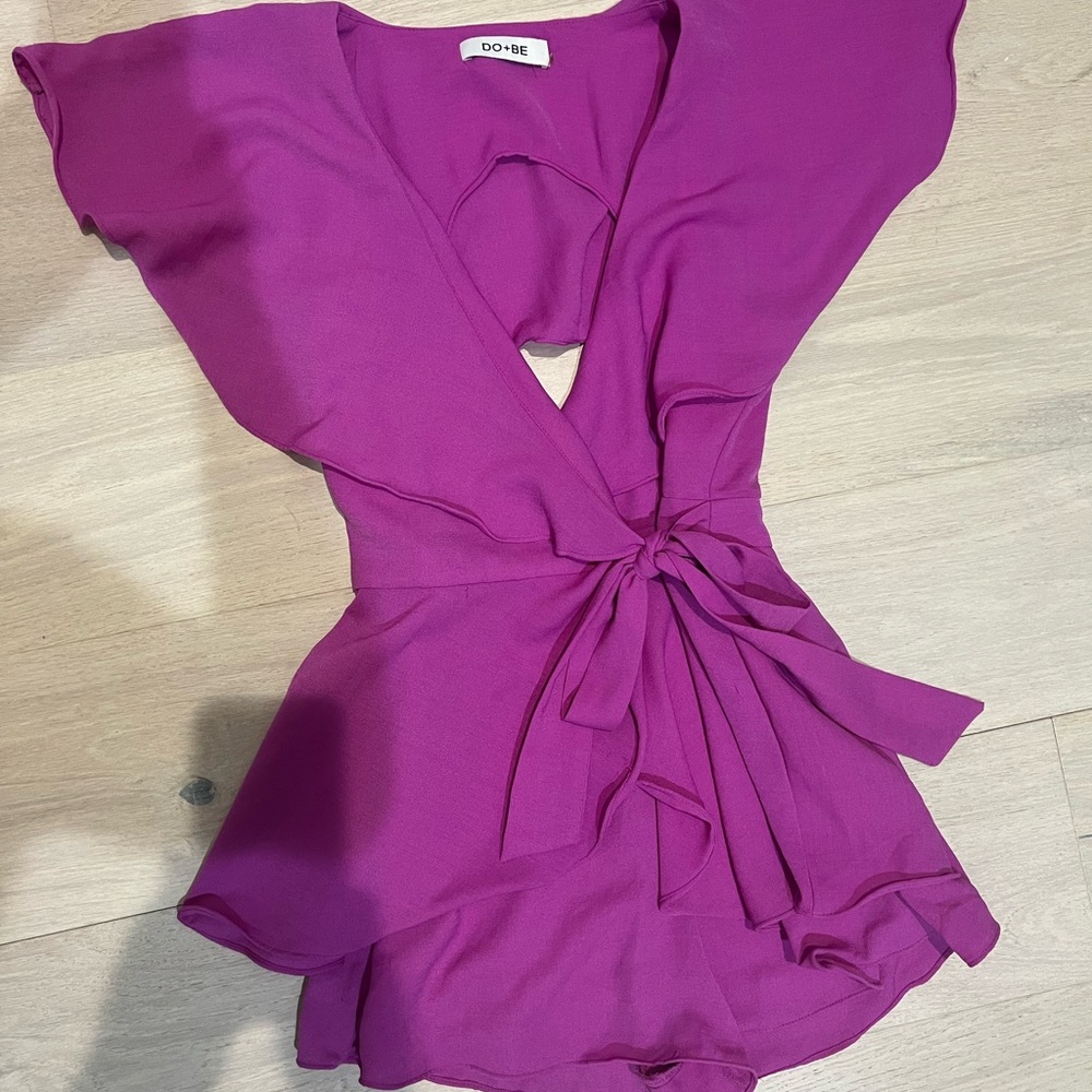 DO+BE Magenta Tie-Waist Romper